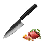 Kajiya Keikoku 7'' Deba - Professional Japanese Kitchen Knife for Fish Deboning & Heavy-Duty Butchering with 67-Layer Damascus VG10 Steel blade & Natural Wooden Handle (Ebony)